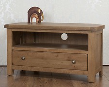 Corner oak cabinet - oak, solid