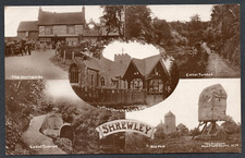 Postcard Shrewley nr Warwick pub Durham Ox canal tunnel windmill posted 1919 RP