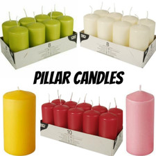 PILLAR CANDLES LONG LIFE MANY