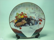 Franklin Mint CAT NAP Plate Heirloom Recommendation Tim MacComlin Kitten