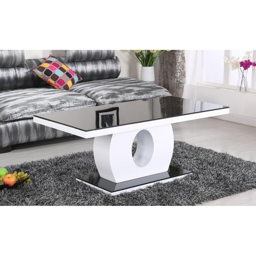 Black glass coffee table - coffee,