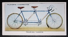 TOURING TANDEM BICYCLE   Vintage 1930's Card  DE20