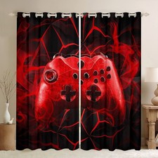 Loussiesd Boys Games Curtains for Bedroom Living Room W46*L54 inch ( 2 Panels )
