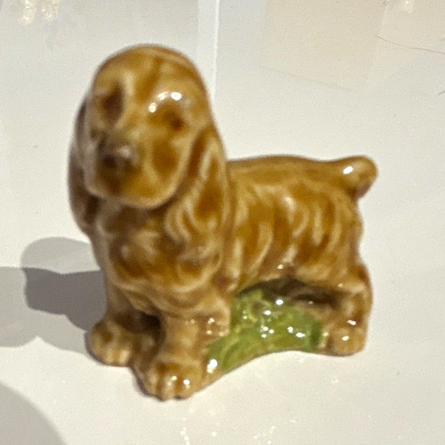 Glazed ceramic cocker - glazed,