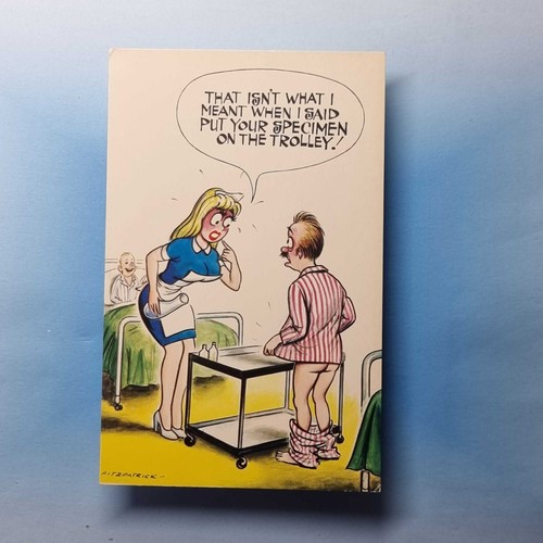 Comic postcard c1975 blonde - comic,