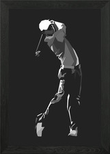 Golf Swing Silhouette Framed