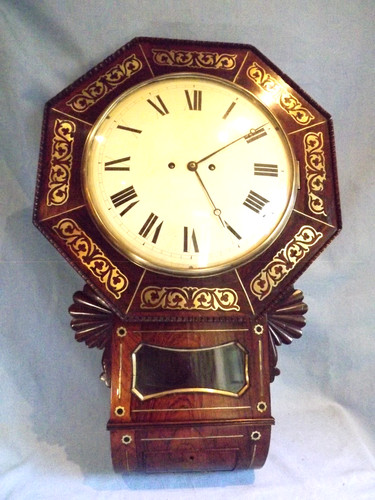 19c twin fusee wall clock - 19c,