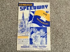 * EDINBURGH v STOKE 13/9/63 unmarked speedway programme.