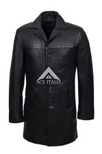 Men's Black Knee Length Coat
