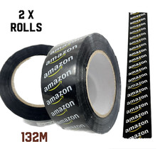 2 Rolls Packing Parcel Amazon Tape 48MM X 132M Packaging Sealing Strong Tapes