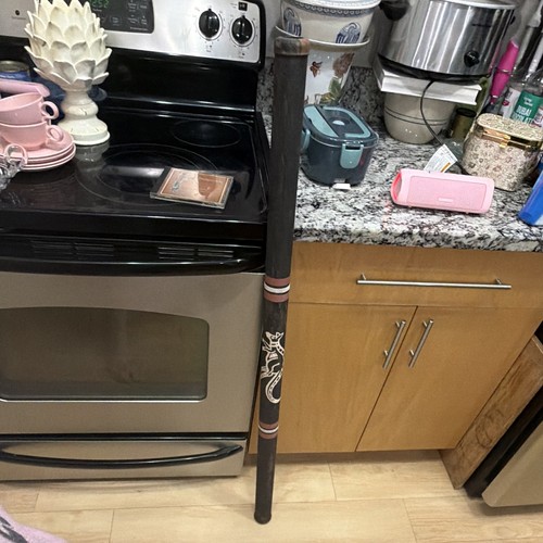 Wood didgeridoo ish tribal - didgeridoo,