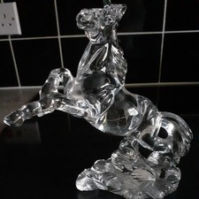 Crystal Stallion Horse Wonders of the Wild by Princess House, Vintage 24% Lead C