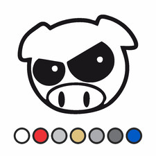 Angry Pig Car Vinyl Sticker