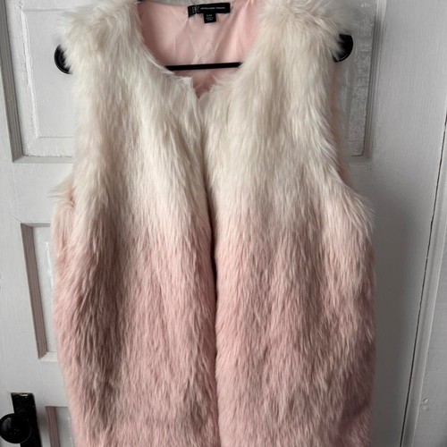 Women faux fur vest small - women's,