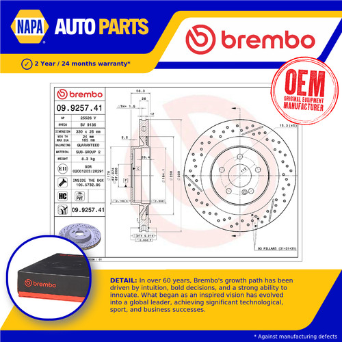 Brake discs pair vented - 2x,
