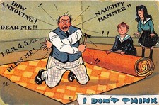 POSTCARD COMIC  I DON'T THINK !  GENT  DIY  SWEARING