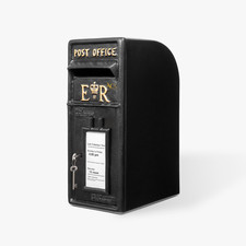 Post box black wall - black, /pillar