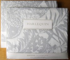 HARLEQUIN Oxford Pillowcase Pair TOCO SILVER New