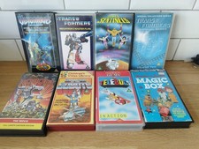 8 x VHS Children's Cassette Bundle Transformers Gobots Telebugs Visionaries