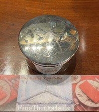 ENGLISH STYLE SILVER CHURCH PATEN BOX or TEA CADDY ROUND FORM - FineThings4sale