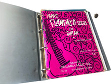 Sheet Music Folder with Various Flamenco Guitar Vintage ra