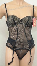 CHARNOS BOUDOIR BD009, UNDERWIRED, LACE, PADDED  CUP, BASQUE , 34B ( SHOP SOILED