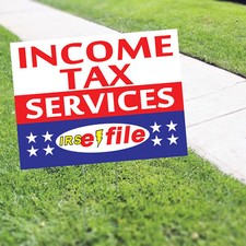 Income Tax Services Yard Sign