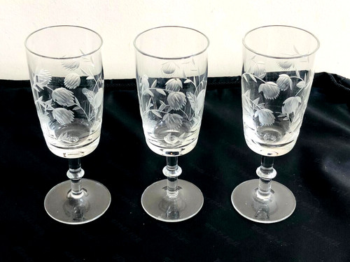 Vintage etched sherry dessert - vintage,