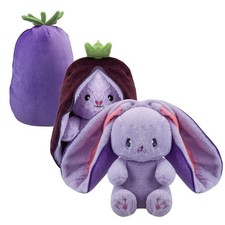 Bunny aubergine soft toy - bunny,