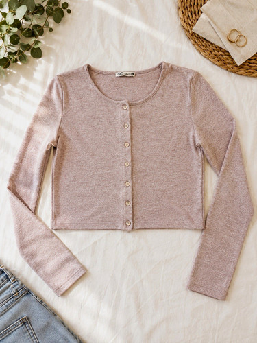 Zara pink knit button front - zara,