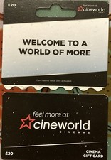 cineworld Gift Card £20