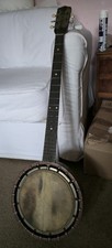 Antique Zither Banjo with Case No Strings Possibly Windsor