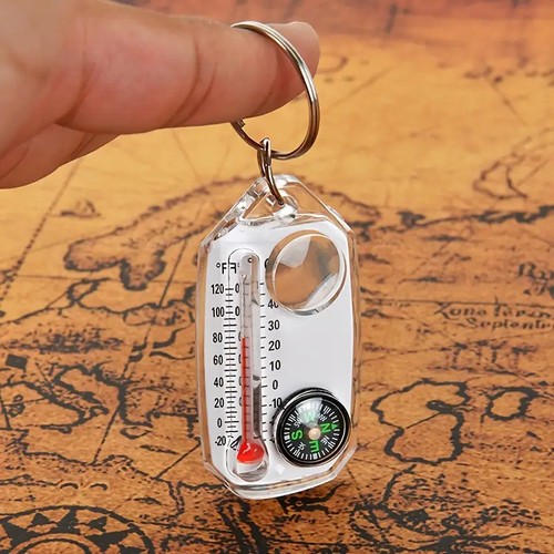 2pcs mini compass thermometer - mini,