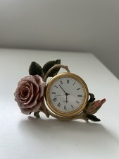 Enesco Handcast Rose Clock –
