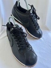 Nike Vintage Retro Classic Cortez Trainer Sneaker Leather Black UK 5