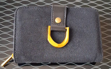 Bessie Black Suede Wallet