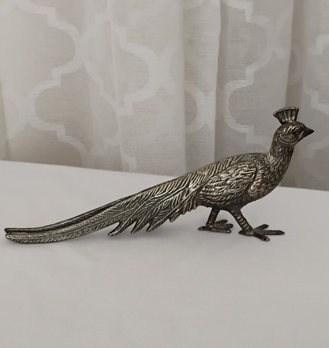 Vintage silver plated pheasant - silver,