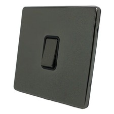 Screwless - Black Chrome Plug Sockets Light Switches -Whole Range CHEAP!