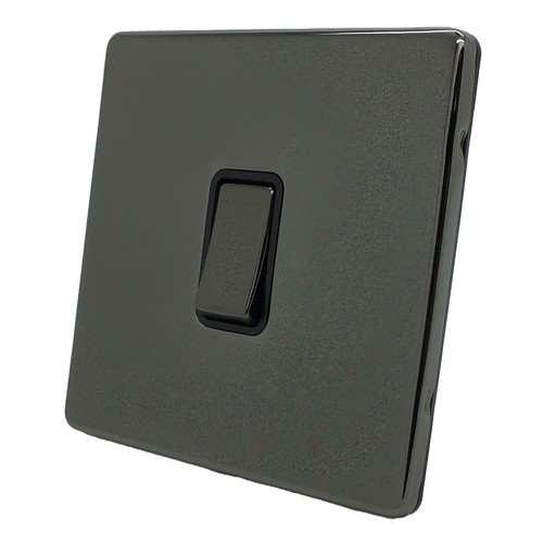 Screwless black nickel plug - screwless,
