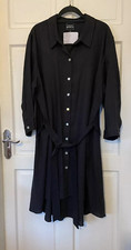 Coco Bianco QVC Black Linen Mix Long Shirt/tunic/dress Size 2XL