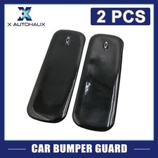 2 Pcs Black Rubber Car Front Rear Bumper Protector Corner Guard Scratch Sticker