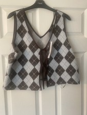 Ladies Argyle Waistcoat With