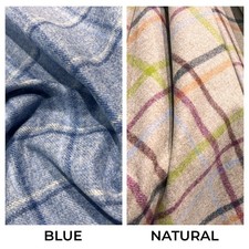 Checked Melton Wool Fabric