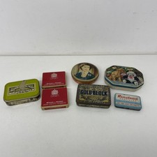 Vintage Tin Bundle – 4 Tobacco Tins & 3 Sweet Tins – Scuffed, Marked & Small Den