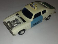 RARE VTG 1970s LUCKY TOYS PLASTIC FRICTION FORD CAPRI Mk1 POLICE CAR, HONG KONG