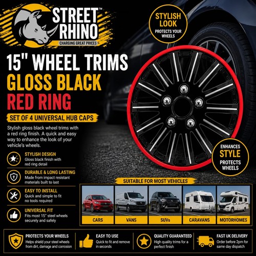 Wheel trims gloss - 15",