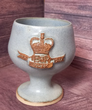 Jerry Harper Gray Pottery Commemorative Goblet Silver Jubilee 1952-1977
