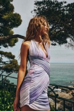 ZARA Printed Draped Tulle