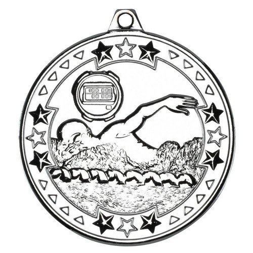 Swimming metal medal - swimming, with