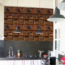10M Retro Bookshelf Wallpaper